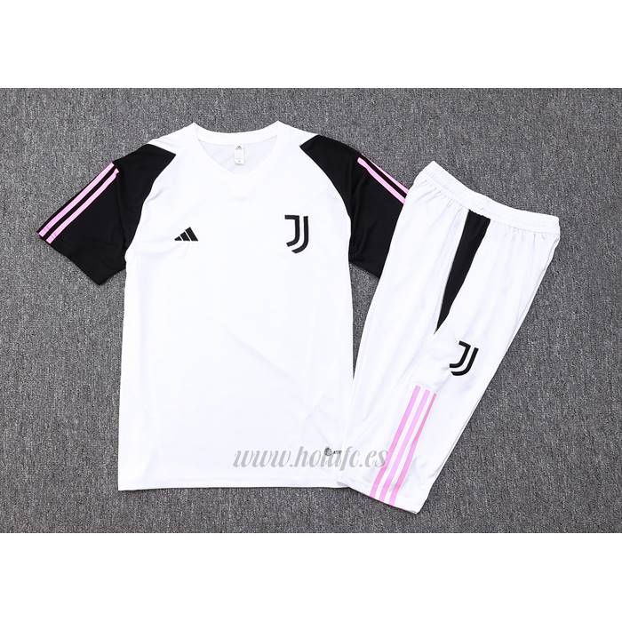 Chandal del Juventus Manga Corta 2023-2024 Blanco - Pantalon Corto